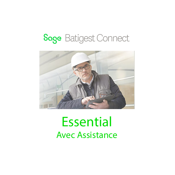 Sage Batigest Connect API Bâtiment - Essential - Avec Assistance - Abonnement annuel - A partir de Windows 10