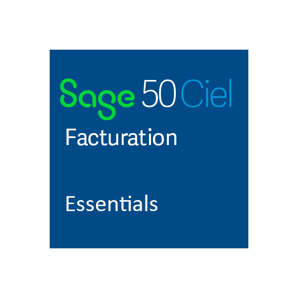 Sage 50 Ciel Gestion Commerciale - Essentials - Abonnement annuel - Loi Anti-Fraude - Compatible à partir de Windows 10