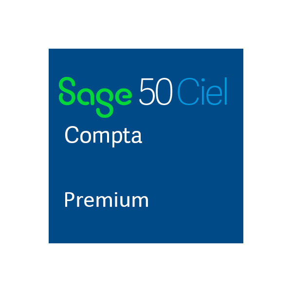 Sage 50 Ciel Compta - Premium (Evolution) - Abonnement annuel - Conforme FEC - Compatible à partir de Windows 10