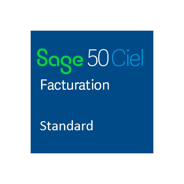 Sage 50 Ciel Gestion Commerciale Standard - Abonnement annuel - Loi Anti-Fraude - Compatible à partir de Windows 10