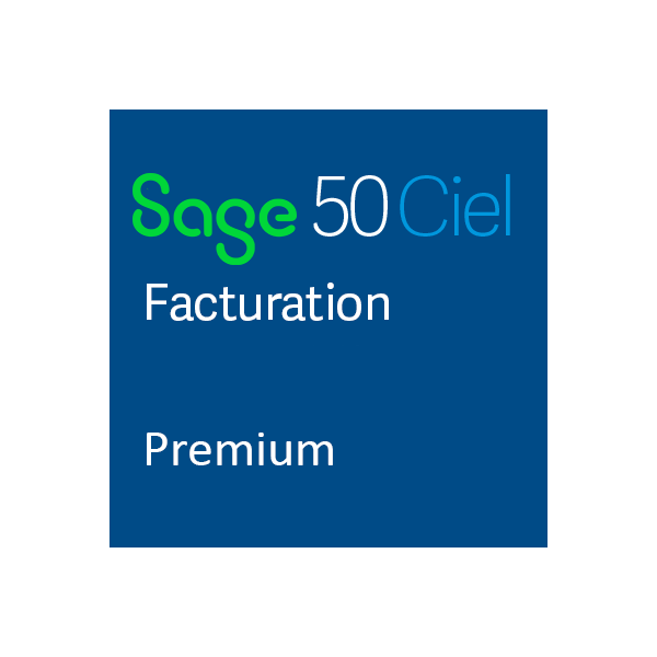 Sage 50 Ciel Gestion - Premium (Evolution) - Abonnement annuel - Loi Anti-Fraude - Compatible à partir de Windows 10