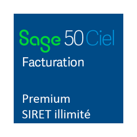 Sage 50 Ciel Gestion Commerciale Premium - SIRET illimité - Abonnement annuel - Anti-Fraude - Compatible à partir de Windows 10