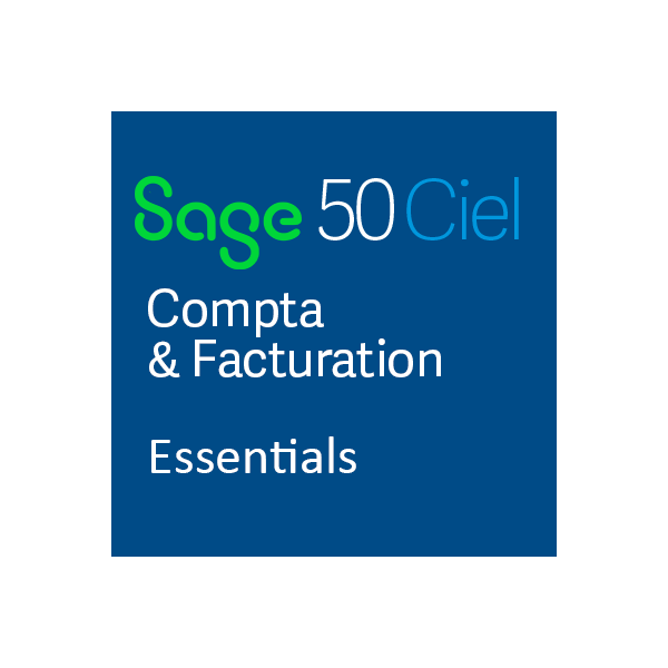 Sage 50 Ciel Compta + Gestion - Essentials - Abonnement annuel - FEC et loi Anti-Fraude - Compatible à partir de Windows 10