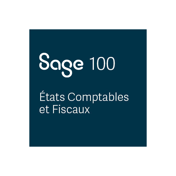 Sage ECF 100 Base DSU Monoposte Etats Comptables et Fiscaux - Abonnement 1 an