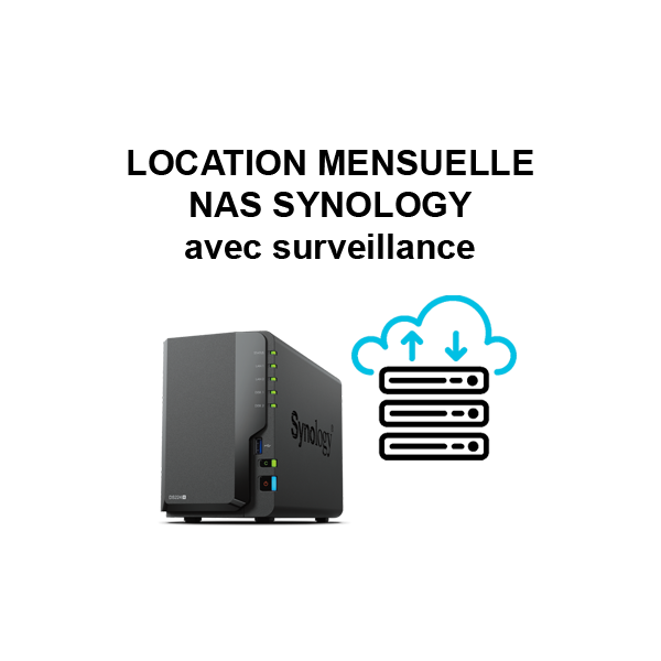 Location mensuelle NAS SYNOLOGY DS224+ avec sauvegarde cloud et surveillance de votre NAS