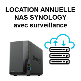 Location mensuelle NAS SYNOLOGY DS224+ avec sauvegarde cloud et  surveillance de votre NAS