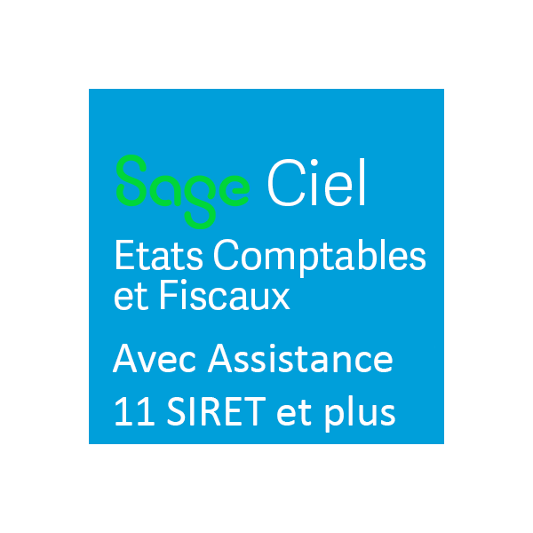 Sage 50 - CIEL ECF 2026 Etats Comptables et Fiscaux pour les Bilans 2025 2024 avec 11 SIRET minimum