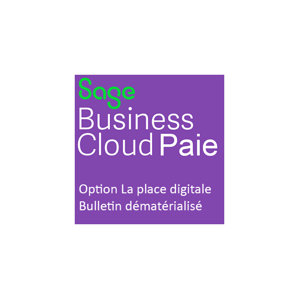 Option La place digitale - Bulletin dématérialisé avec Docaposte pour Sage Business Cloud Paie - SBCP Avec coffre fort