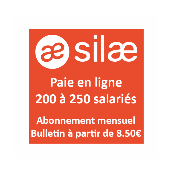 Silae Paie Logiciel de paye en ligne avec coffre fort - SAAS - 200 à 250 salariés - Avec assistance et télémaintenance