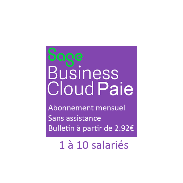 Sage Business Cloud Paie 1 à 10 salariés